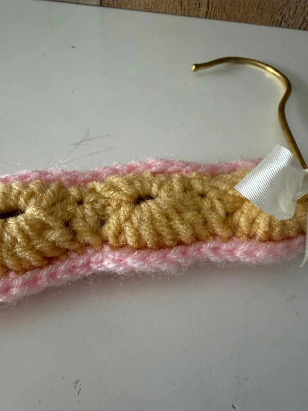 Vintage Crocheted Padded Hangers- Set of 3